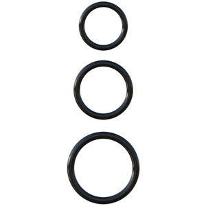 FANTASY COCK RING SILICONE 3 RING STAMINA SET