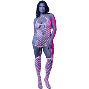 METAMORPHIC GLOW IN THE DARK BODY STOCKING DRESS
