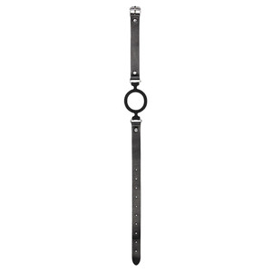 SILICONE RING GAG WITH LEATHER STRAPS