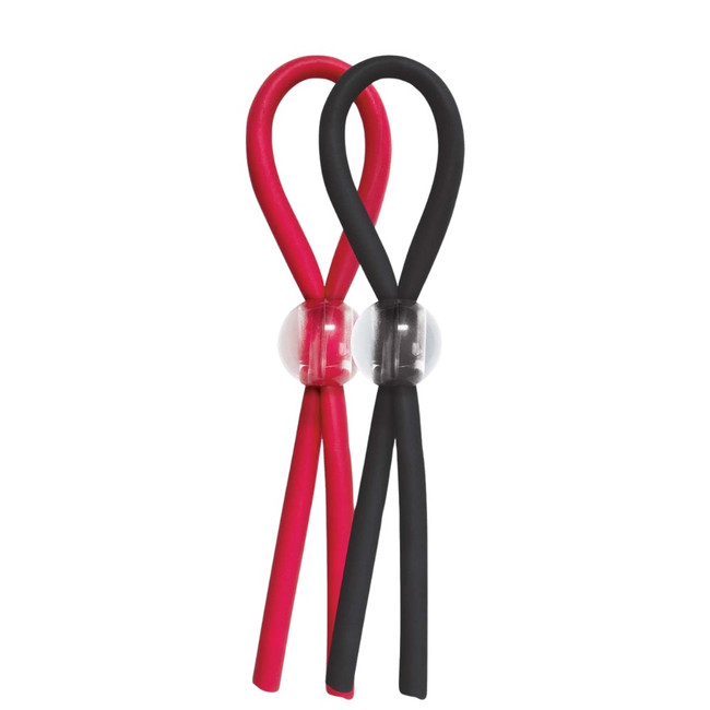 ENHANCER SILICONE COCKTIES-RED & BLACK