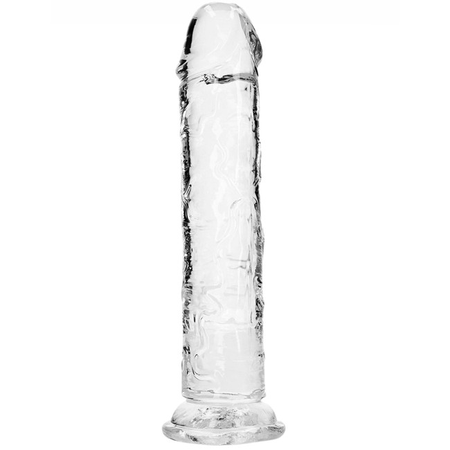 9" CRYSTAL CLEAR DILDO WITHOUT BALLS