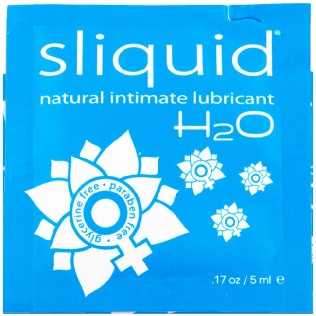 SLIQUID H20 NATURALS WATERBASED LUBRICANT .17 OZ PILLOW