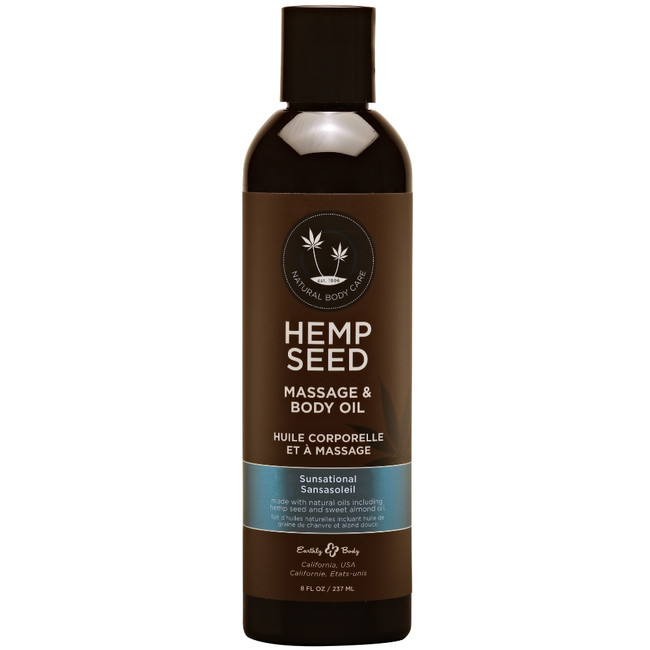 HEMP SEED MASSAGE & BODY OIL SUNSATIONAL 8 OZ