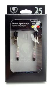 Pink Beaded Clamps Adjustable Broad Tip