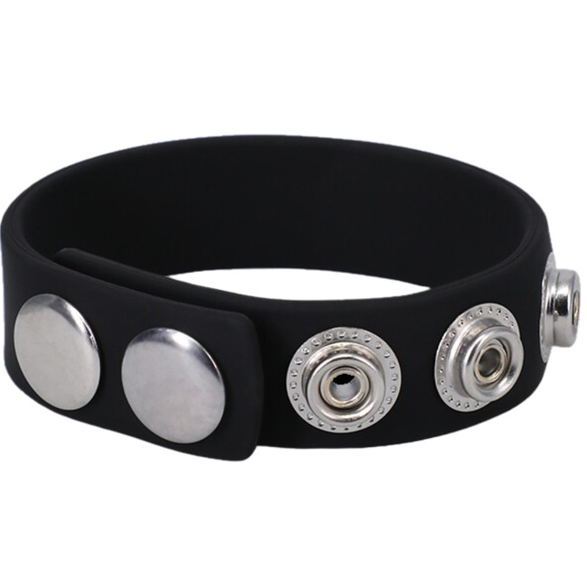 ROCK SOLID SLICONE 5 SNAP PENIS RING