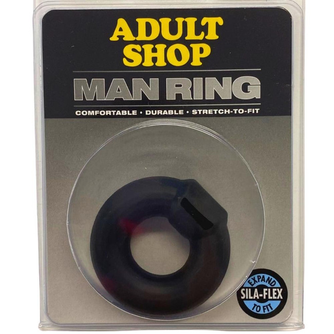 MAN RING SILICONE MEGA RING BLACK