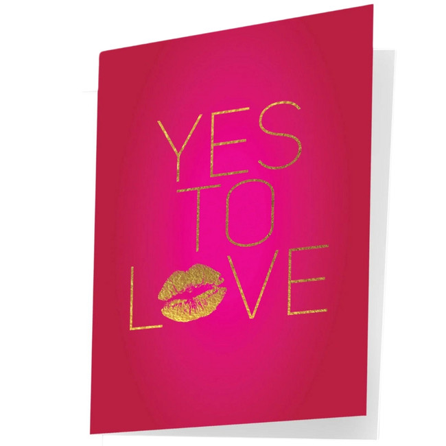 YES TO LOVE... NO TO CLOTHES NAUGHTY NOTES GREETING CARD
