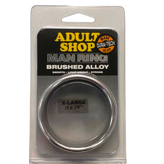 Adult Shop Man Ring Brushed Alloy XL