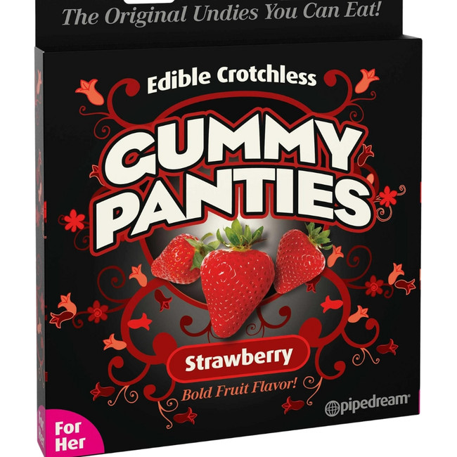 EDIBLE CROTCHLESS GUMMY STRAWBERRY PANTIES