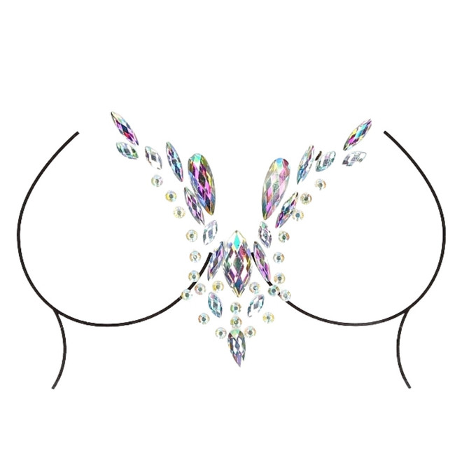 DAZZLING DEEP V CLEAVAGE BLING