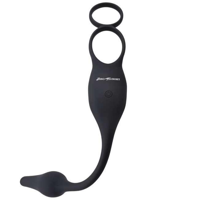 PLUG AND TUG PENIS RING WITH ANAL PLUG