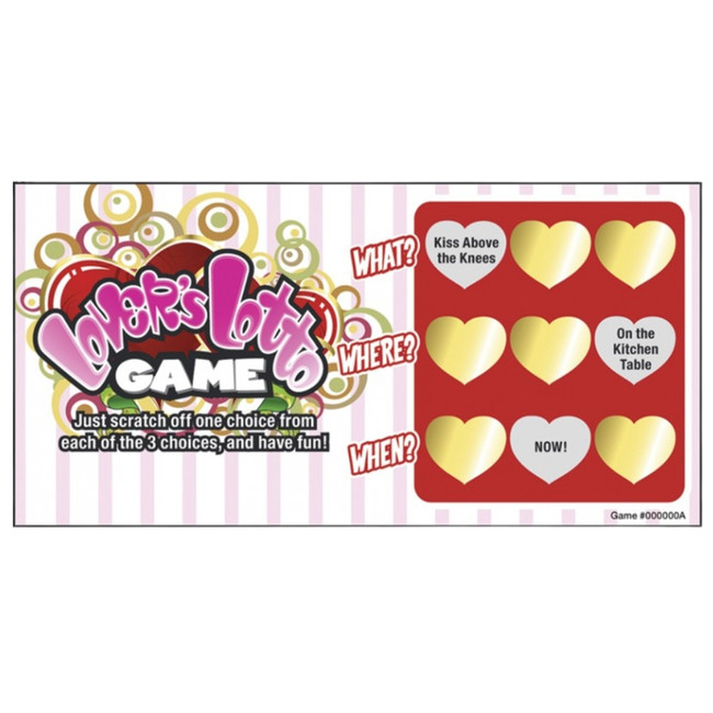 LOVERS LOTTO SCRATCHER GAME CARDS