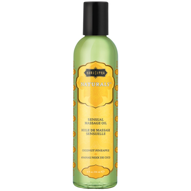 NATURALS MASSAGE OIL COCONUT PINEAPPLE 8 OZ