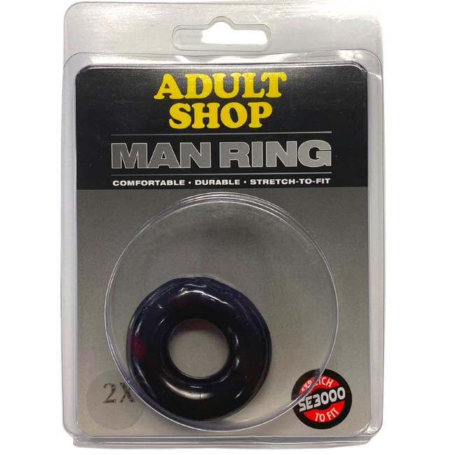 Adult Shop Man Ring The Donut 2X Black