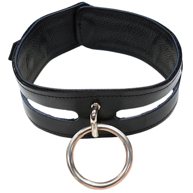 LEATHER FASHION BONDAGE COLLAR