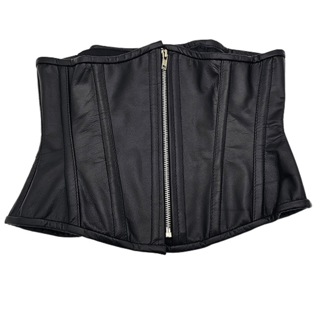 BLACK LEATHER CORSET LARGE - EXTRA LARGE