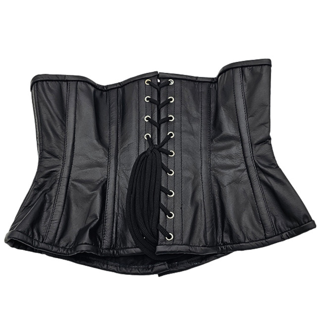 BLACK LEATHER CORSET SMALL