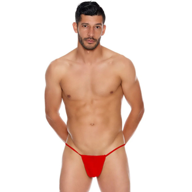 MENS MICROFIBER G STRING WITH POUCH