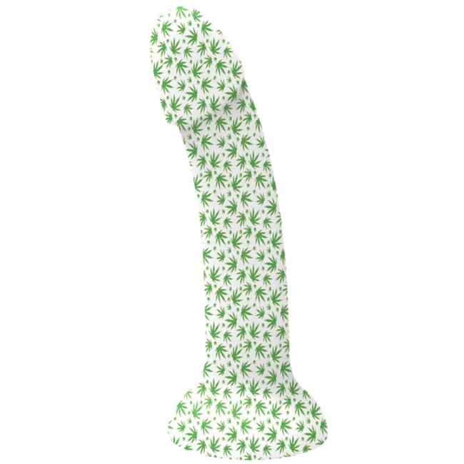 WOWIE WEED COVERED GLOW IN THE DARK SUCTION CUP 7" DILDO