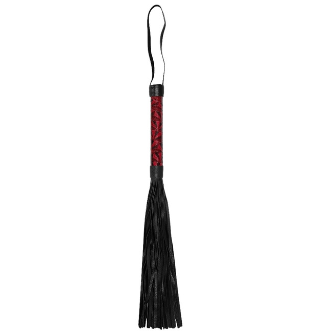 LUXURY FLOGGER WHIP IN BURGUNDY