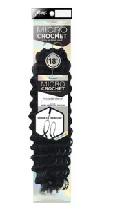 Mane Concept Micro Crochet "Deep Wave" 18" #Natural Black