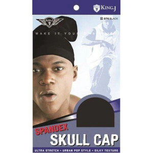 M&M Spandex Skull cap 076 Black  M&M Spandex Skull cap 076 Black
