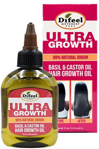 Difeel Ultra Growth Basil & Castor Oil Hair Growth Oil 2.5 oz Difeel Ultra Growth Basil & Castor Oil Hair Growth Oil 2.5 oz