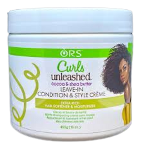 ORS Curls Unleashed Cocoa & Shea Butter Leave-In Creme 16 oz ORS Curls Unleashed Cocoa & Shea Butter Leave-In Creme 16 oz
