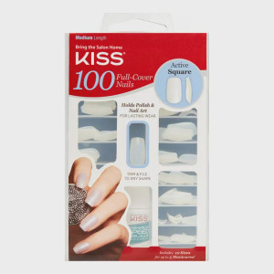 Kiss 100 Full-Cover Nails Medium Square #20006 Kiss 100 Full-Cover Nails Medium Square #20006