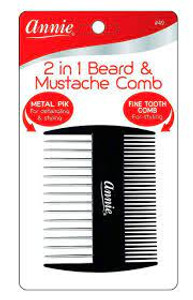 Annie 2 In 1 Beard & Mustache Comb 49 Annie 2 In 1 Beard & Mustache Comb 49