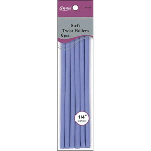 Annie Soft Twist Rollers 1/4" dia. 6 pcs #1198