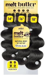 Janet Melt Butter 18/20/22 "Natural Body" #Natural Black Janet Melt Butter 18/20/22 "Natural Body" #Natural Black