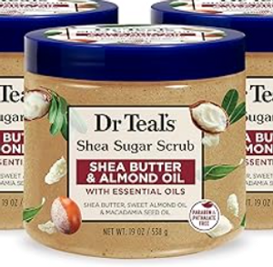 Dr Teal Shea Butter &  Almond Oil Sugar Scrub 19oz