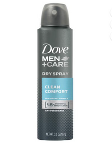 Dove Men Care Spray Deodorant "Clean Comfort " Dove Men Care Spray Deodorant "Clean Comfort "