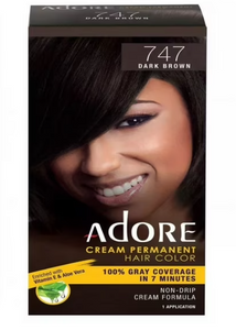 Adore Permanent Hair Color #747 Dark Brown Adore Permanent Hair Color #747 Dark Brown