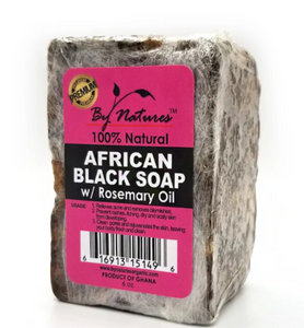 By Nature African Black Soap w/Rosemary