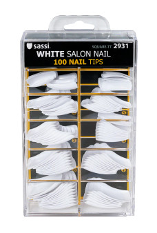 Sassi White Salon Nail 100 Nail Tips #2931