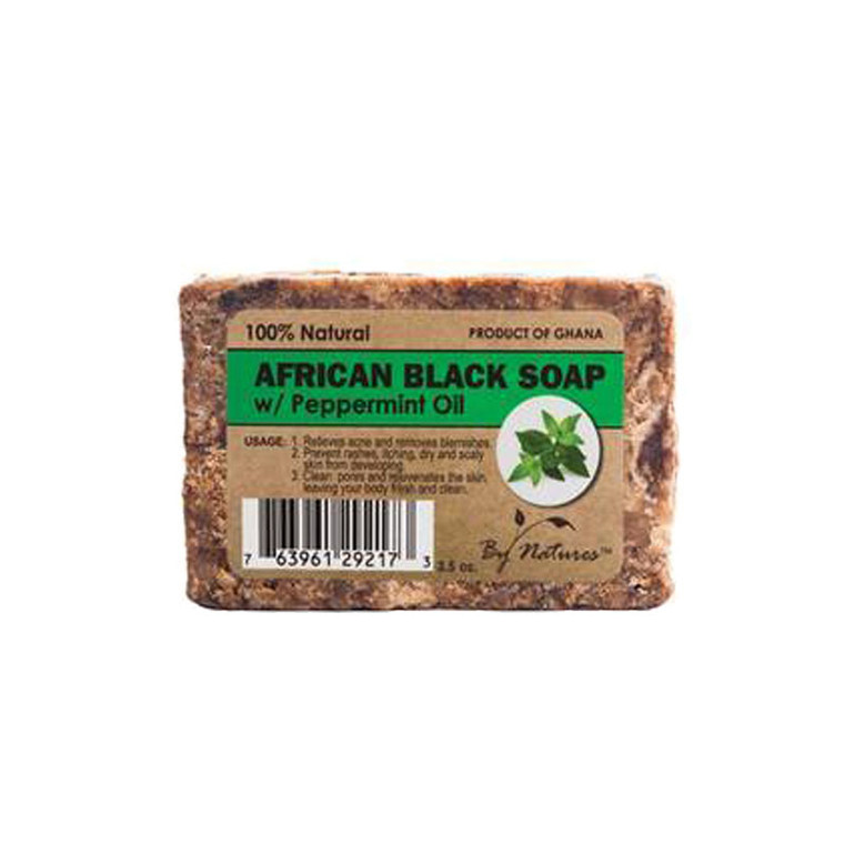 By Natures African Black Soap w/ Peppermint Oil