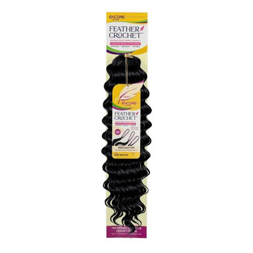 Janet Encore Feather Crochet Deep Wave 18" #1B