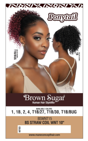 Mane Concept Brown Sugar Ponytail "BSWNT15 Straw Coil  WNT 10" #T1B/27