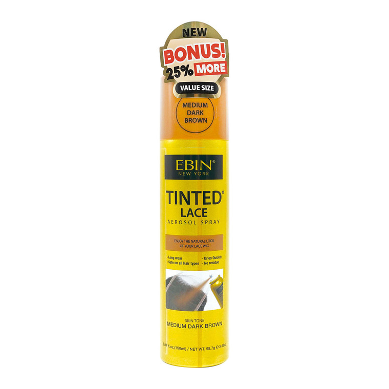 EBIN Tinted Lace Aerosol Spray #Medium Dark Brown 5.07 oz