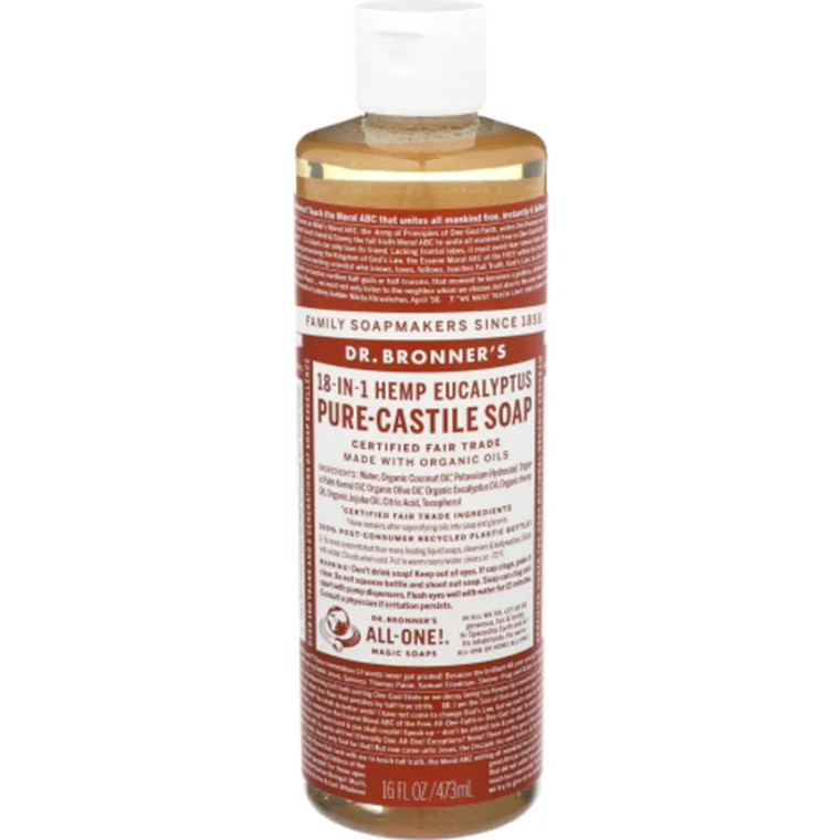 Dr. Bronners Hemp Eucalyptus Pure Castile Soap 16oz