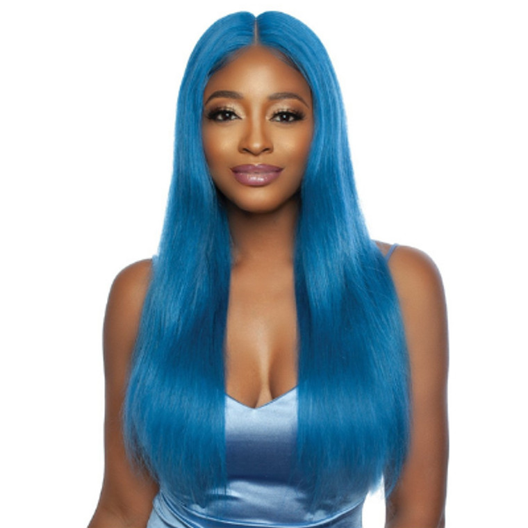 Mane Concept Trill HD Pre-Colored Human Hair Lace Front Wig #TROC204 Cobalt Blue Straight 20"