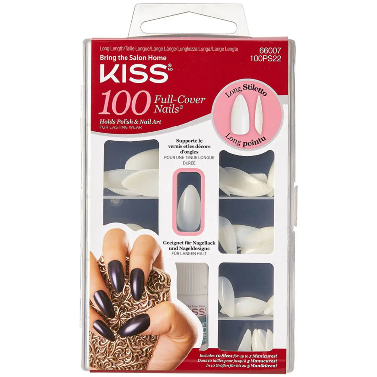 Kiss 100 Full-Cover Nails Long Stiletto #66007