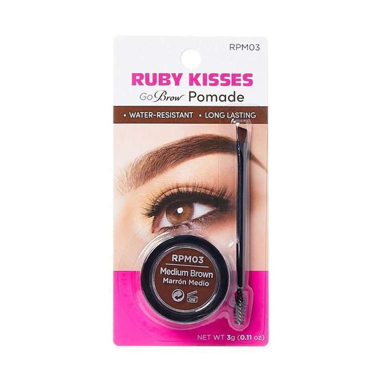 Ruby Kisses Go Brow Pomade Medium Brown #RPM03