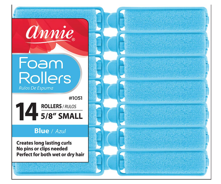 Annie 14 Foam Rollers 5/8" #1051 Blue