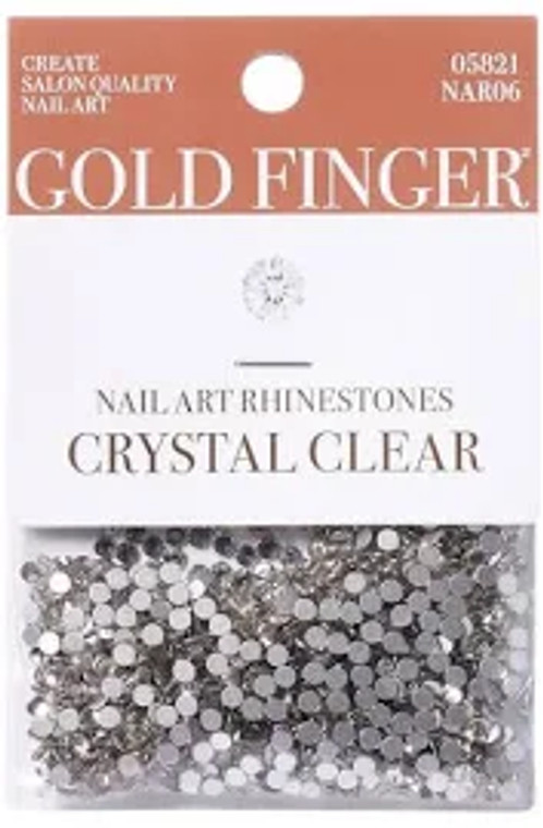 Gold Finger Nail Art Crystal AB #NAR05