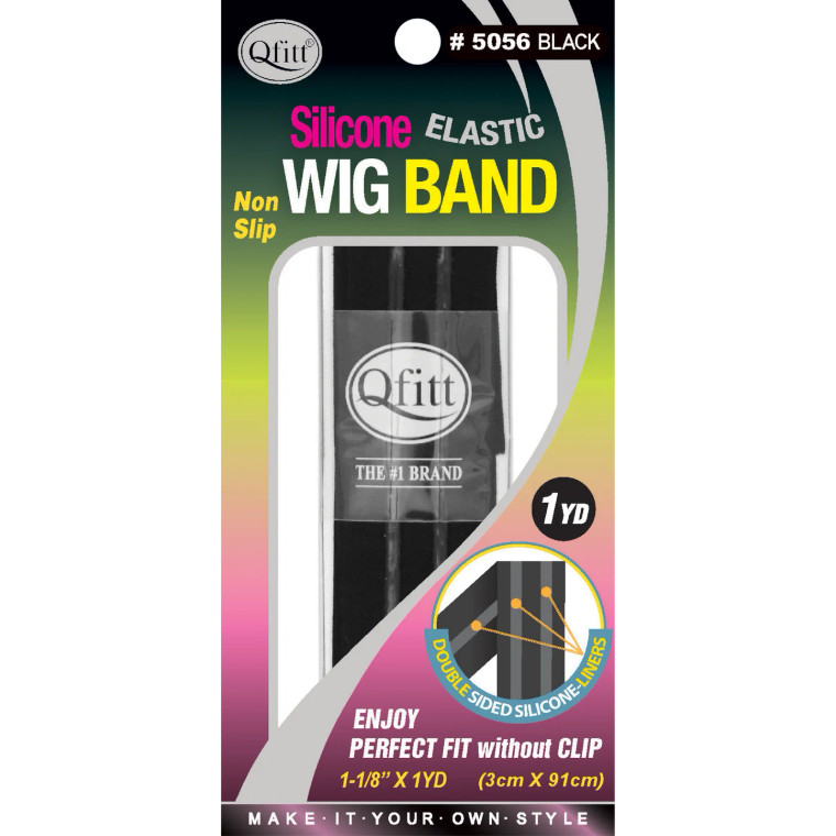 Qfitt Silicone Elastic Wig Band 5056 Black