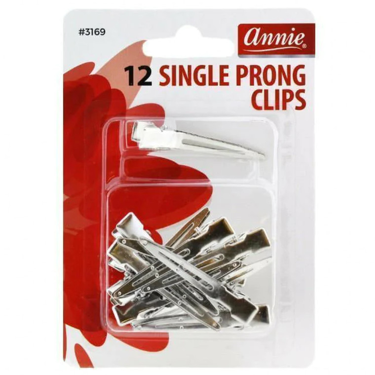 Annie 12 Single Prong Clips 3169