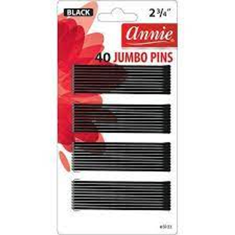 Annie 2 3/4" Black 40 Jumbo Pins 3103